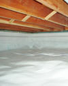 a moisture barrier installed on the walls and floors of a crawl space in Vidalia
