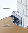 illustration of SmartDrain system installed in crawl space wall