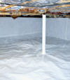 A sealed crawl space in Hinesville with a vapor barrier