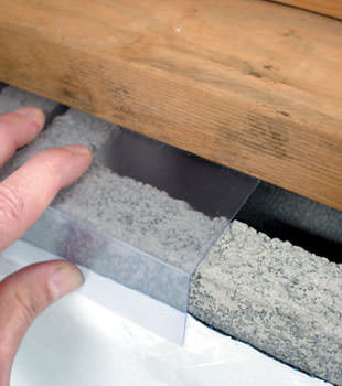 Block wall clear covering for wet crawl spaces in Bluffton