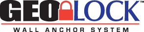 Tilting foundation wall repair logo for GeoLock