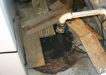 An ugly, clogged sump pump system in Hinesville, Georgia and South Carolina