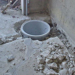 Placing a sump pit in a Sylvania home
