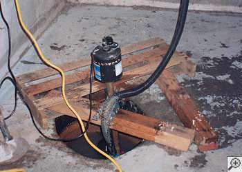 A Richmond Hill sump pump system that failed and lead to a basement flood.