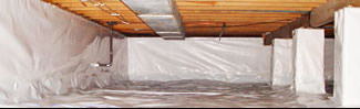 an encapsulated crawl space system in Hinesville
