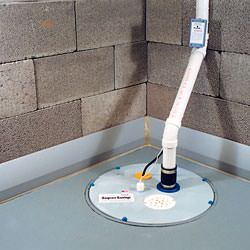 DryTrak baseboard drain pipe