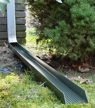 Gutter downspout extension installed in Metter