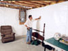 A basement wall covering for creating a vapor barrier on basement walls in Warner Robins, Macon, Savannah