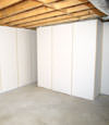 Fiberglass insulated basement wall system in Kingsland, GA and SC