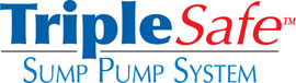 Sump pump system logo for our TripleSafe™, available in areas like Saint Simons Island